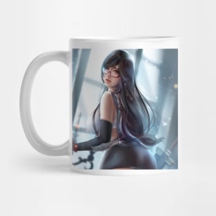 Cute Glasses Tifa Lockhart Fanart Mug